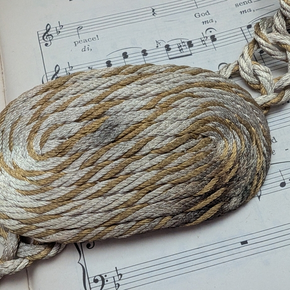 Elegant Gold and Silver Woven Metal Necklace And Matching Belt Made In Greece - Picture 3 of 11